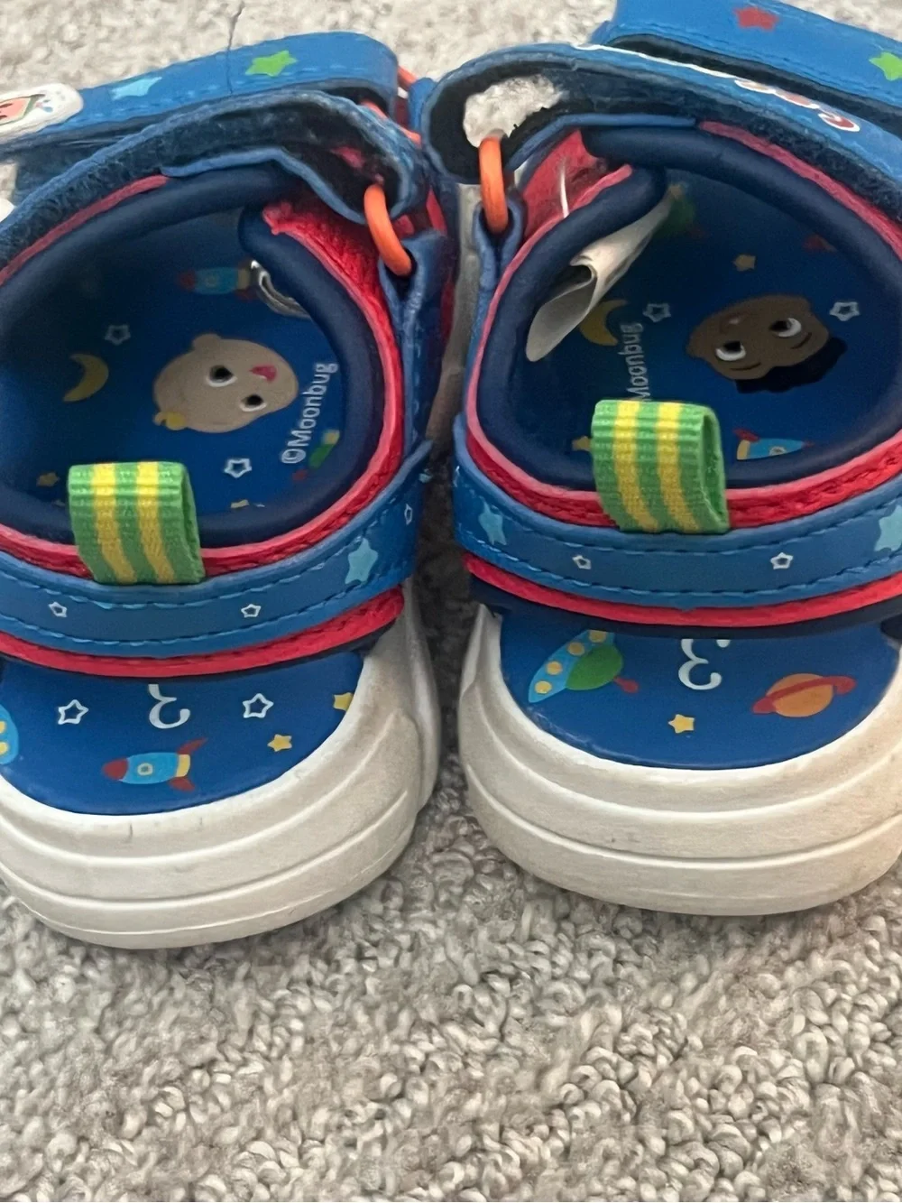 CoComelon Blue & Red Kids Sandals with Fun Character Accents